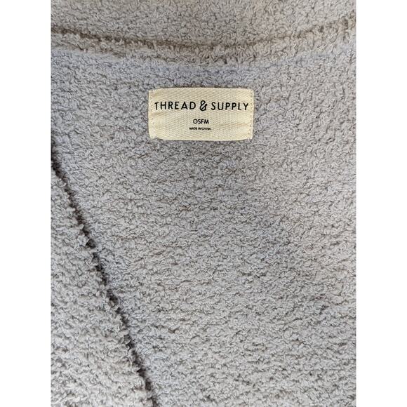 Thread & Supply Cozy Cloud Wrap Cardigan in Gray - Picture 4 of 7